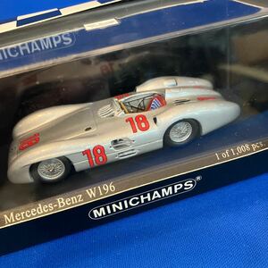 ミニチャンプス　　432543018 1/43 メルセデスベンツ　　W196 フランスGP 1954 優勝　　ファンジオ