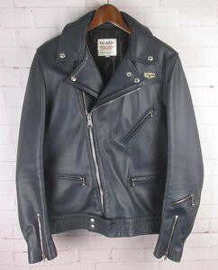 MFJ23829 Lewis Leathers ルイスレザー 441T サイクロン タイトフィット ライダースジャケット 38 美品 ネイビー