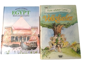 エジプトの絵本Ancient Egyptと、ドイツの楽譜 Volkslieder 本 洋書 ２点セット!! 中古 13