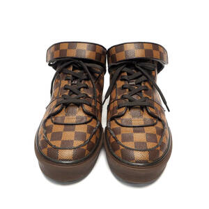 Louis Vuitton ルイヴィトン ダミエ ハイカットスニーカー ミドルカット ブーツ 靴 シューズ ブラウン メンズ 男性用 UK10.5 US11 29cm