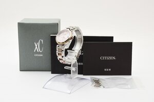 箱付 保証書付 シチズン xC クロスシー エコドライブ デイト ラウンド 石付き ソーラー メンズ 腕時計 CITIZEN