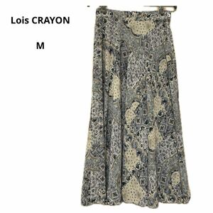 美品 Lois CRAYON ロイスクレヨン フレア スカート M 総柄