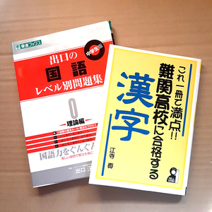 江寺 真『漢字』これ1冊で満点。出口 汪『国語 レベル別問題集 0 理論編』2冊セットで。送料込600円ポッキリ！