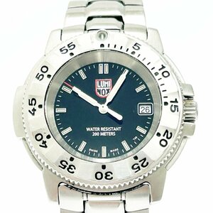 【1円スタート】【訳あり品】LUMINOX ルミノックス NAVY SEAL STEEL SERIES 3200 SS ブラック文字盤 クオーツ メンズ腕時計 277144