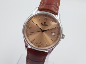 352619【1円スタート】FENDI フェンディ 稼動品 210G 043-749 ラウンドフェイス レディース 時計 クオーツ ケース34mm