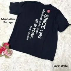 Manhattan Portage 黒系Tシャツビッグロゴゆるダボジェンダーレス