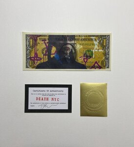 DEATH NYC signed U.S dollar bill USドル札 紙幣 世界限定 ガール girl ゴシック 現代アート