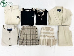 BA0601343　□BURBERRY LONDON バーバリー まとめ売り セットアップ Tシャツ パーカー ブルゾン スカートなど レディース 中古品