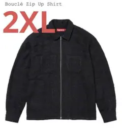 Supreme Boucle Zip Up Shirt "Black"