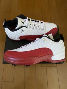 即決 NIKE AIR JORDAN 12 low GOLF VARSITY RED US10 28.0cm 国内正規 ナイキ エアジョーダン ロー ゴルフ バーシティレッド