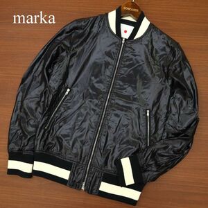 marka マーカ 通年 ririジップ★ ナイロン ジャケット ブルゾン Sz.1　メンズ 黒 日本製　C4T00953_2#O