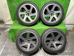 希少 3SDM 18インチ 8.5J/9.5J +35 PCD100 5H【F:225/40R18 R:235/40R18】2024年製 5分山 夏 ラジアルタイヤ付き4本セット！プリウス 86