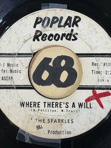 試聴 63年ガールグループ/ガールポップの世界 THE SPARKLES WE GOT IT / WHERE THERE’S A WILL 両面VG++ SOUNDS EX+両面推薦 