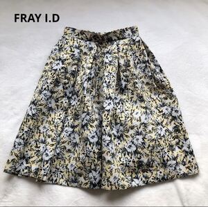 完売　FRAY IDフレイアイディー フレア　花柄　フレア　プリーツ　スカート