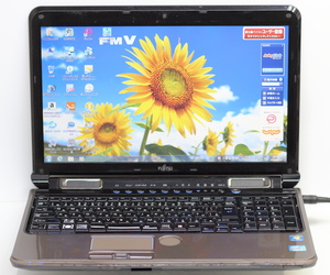 富士通 LIFEBOOK AH77/D/Core i7-2630QM/8GBメモリ/HDD750GB/Blu-ray/15.6TFT/Windows7 Home Premium 64ビット メッキ塗装劣化有 #0422