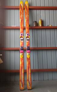 売切り スキー+ビンディング ビンテージスキー SALOMON Leciol+SALOMON SERIE600S　スーパーレア希少アイテム