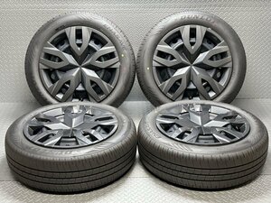 【新車外し】60系プリウス 17x6.5J 5穴114.3 純正ホイール ホイールキャップ付 鉄チン ヨコハマ ブルーアースFE 195/60R17 MXWH/ZVW/60/61/