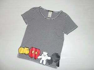 フラボア　 FRAPBOIS　×　Disney　 ミッキー　ボーダー　Tシャツ　サイズ0　　　 （３E　ケ　　　