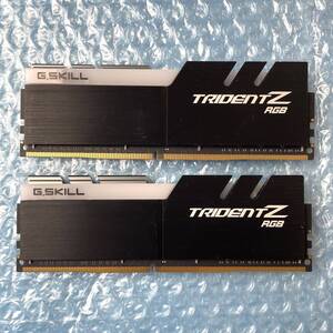 G.SKILL TRIDENTZ RGB 16GB×2枚 計32GB DDR4-3200 中古 デスクトップ メモリ【DM-905】