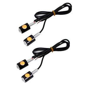 ミニ ウインカー 黄色 4個セット 12V バイク LED 汎用 ライト マイクロウィンカー Partools