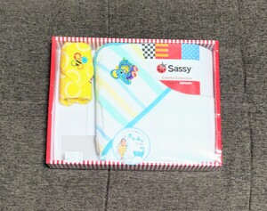 未使用☆ Sassy サッシー タオルおくるみ ミニタオル セット 2点 送料230円～ 湯上り用バスタオルにも 