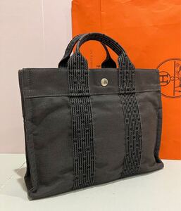 HERMES ● 新品 同様 ② エールライン PM トートバッグ エルメス グレー バッグ ハンドバッグ