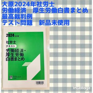 2024労働経済厚生労働白書まとめ 最高裁判例 テスト問題付き　新品未使用