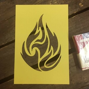 火の玉 ステンシル 型紙 ◆ 塗装 ファイヤーボール シート【6インチ】