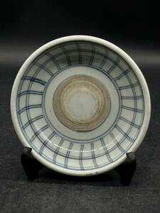 R6083006 中国美術 染付 飾り皿 古美術 中国古玩 時代物　骨董品 