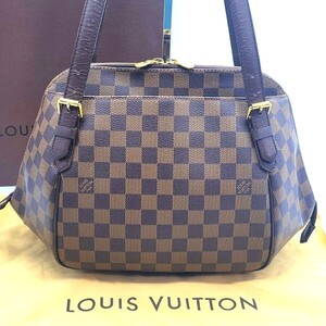 1円～ 【美品】LOUIS VUITTON ルイヴィトン ショルダーバッグ ベレムMM エベヌ ダミエ トートバッグ ハンドバッグ ブラウン N51174 AR0037 