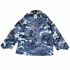 90s DEAD STOCK USA製 民間品 M65 フィールドジャケット CORINTH MANUFACTURING CO. シティーカモ ブルー L アメリカ製　３