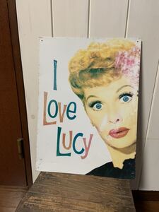 ブリキ看板 ■I Love Lucy■used長期保管品♪