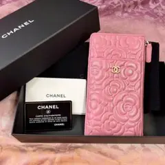 CHANEL スリムウォレットフォンケース キャビアスキン マルチポーチ