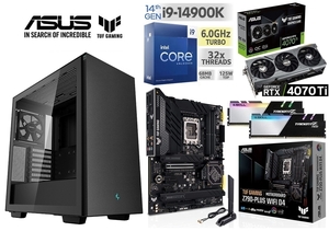 ■《最新第14世代》intel Core intel i9-14900K/RTX4070Ti/水冷/TUF Z790/DDR4 32GB/M.2SSD 1TB/850W/Win11 Pro/Office2021