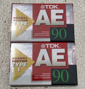 昭和レトロ品 カセットテープ TDK AE90 ノーマル ポジション ×2 送料無料