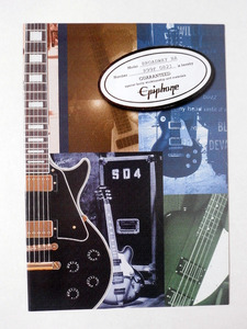 【中古：美品】EPIPHONE Catalogue 2003 カタログ