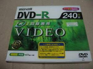 maxell マクセル 日本製 録画用 DVD-R 240分 9.4GB 両面(4.7GB/片面) DR240.1P 