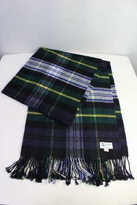 johnstons of elgin ジョンストンズ オブ エルガン チェック カシミヤ マフラー USED 中古　(R604