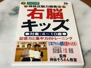 ★神林式能力開発法　右脳キッズ　記憶力と集中力のトレーニング★脳トレ　　位置認識　図形認識　瞬間視　順番あて　そろばんの基礎知識★