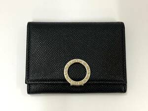 ♪美品 BVLGARI ブルガリ ロゴクリップ 黒 シルバー金具 名刺入れ カードケース ※商品説明欄 画像有