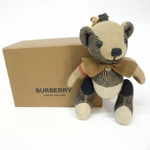 167s BURBERRY バーバリー トーマスベア チャーム ボウタイ アーカイブベージュ キーホルダー ※中古