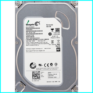 Seagate ST500DM002-1BD142-502 DP/N 09CF26 3.5インチ SATA600 500GB 999回 8204時間