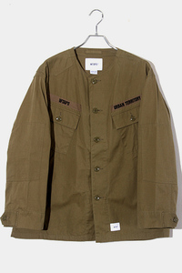 20AW WTAPS ダブルタップス SIZE:2 SCOUT / LS / COTTON. WEATHER スカウト 長袖シャツ OLIVE DRAB オリーブ 202WVDT-SHM02 /● メンズ