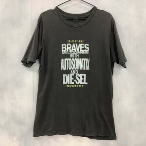 DIESEL ディーゼル Tシャツ 半袖 クルーネック ロゴ グレイ系 S / 小型便OK [PT14382]