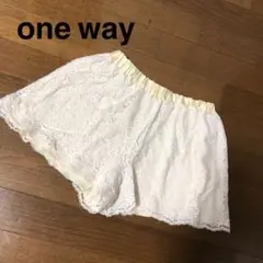 one way レースショートパンツ