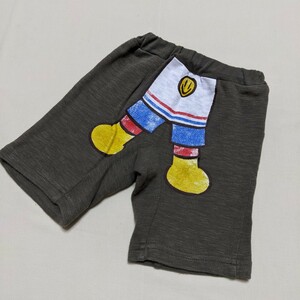 ☆SB91 ANPANMAN KIDS COLLECTION アンパンマンキッズコレクション 80 男の子 男子 ハーフパンツ カーキ グレー ストレッチ ウエストゴム