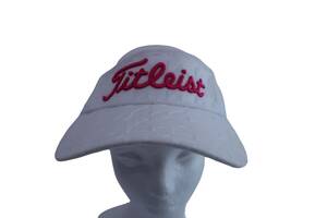 Titleist(タイトリスト) サンバイザー 白ピンク レディース フリーサイズ ゴルフ用品 2407-0322 中古