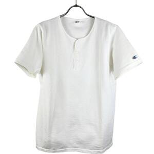 Champion(チャンピオン) Collarless Warming Inside T Shirt (white)