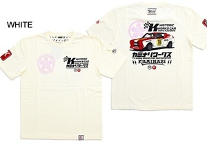 カミナリワークス半袖Tシャツ◆カミナリ ホワイトXXLサイズ 2限定解除 KMT-206 雷 昭和 レトロ エフ商会 efu チェリーX1-R