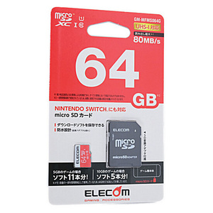 【ゆうパケット対応】ELECOM エレコム microSDXCメモリーカード GM-MFMS064G 64GB [管理:1000020647]